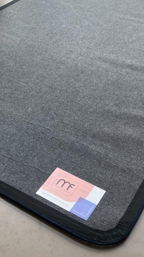 Gerecycleerde antisliplaag duurzaam vloerkleed.