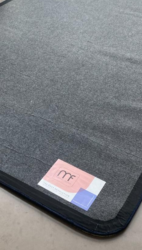 Gerecycleerde antisliplaag duurzaam vloerkleed.