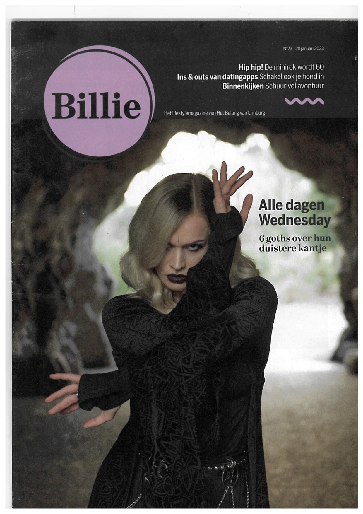 Billie magazine winteressentials cover.